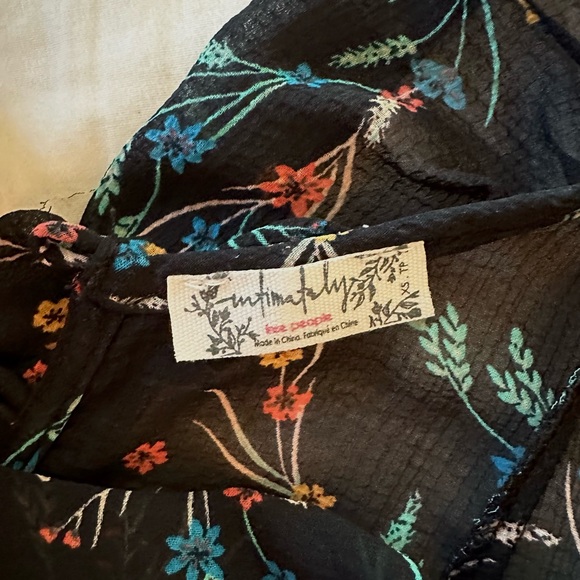 Free People Maxi Dress Black Floral print XS - Picture 7 of 9